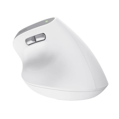 Ratón ergonómico inalámbrico trust bayo ii batería recargable hasta 2400 dpi blanco