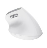 Ratón ergonómico inalámbrico trust bayo ii batería recargable hasta 2400 dpi blanco
