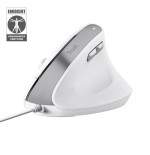 Ratón ergonómico trust bayo ii hasta 2400 dpi blanco