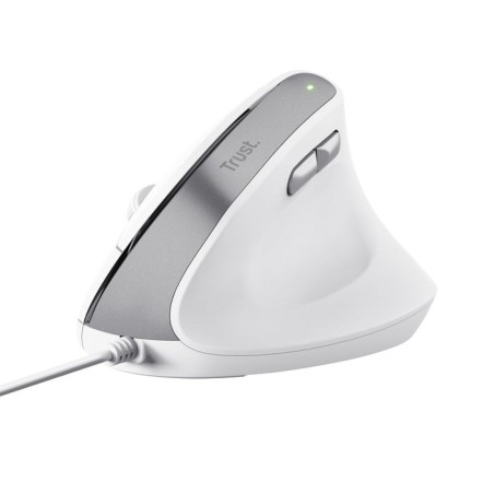 Ratón ergonómico trust bayo ii hasta 2400 dpi blanco
