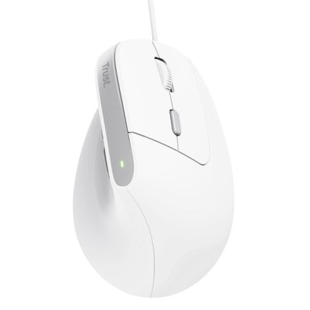 Ratón ergonómico trust bayo ii hasta 2400 dpi blanco