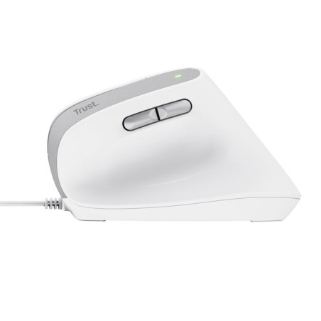 Ratón ergonómico trust bayo ii hasta 2400 dpi blanco