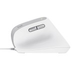 Ratón ergonómico trust bayo ii hasta 2400 dpi blanco