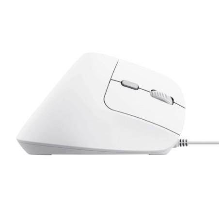 Ratón ergonómico trust bayo ii hasta 2400 dpi blanco