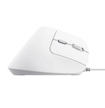 Ratón ergonómico trust bayo ii hasta 2400 dpi blanco
