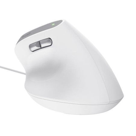 Ratón ergonómico trust bayo ii hasta 2400 dpi blanco