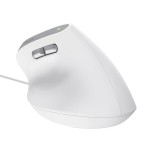Ratón ergonómico trust bayo ii hasta 2400 dpi blanco