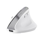 Ratón ergonómico inalámbrico por bluetooth trust bayo+ batería recargable hasta 2400 dpi blanco