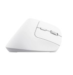 Ratón ergonómico inalámbrico por bluetooth trust bayo+ batería recargable hasta 2400 dpi blanco