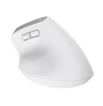 Ratón ergonómico inalámbrico por bluetooth trust bayo+ batería recargable hasta 2400 dpi blanco