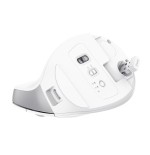 Ratón ergonómico inalámbrico por bluetooth trust bayo+ batería recargable hasta 2400 dpi blanco