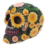 Figura calavera día de los muertos margaritas 11cm