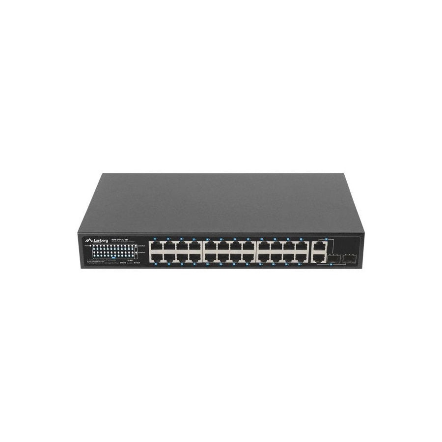 Lanberg switch rack 19" rsfe-24p-2c-250 24x 100mb poe+ 2x combo gigabit 250w