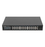 Lanberg switch rack 19" rsfe-24p-2c-250 24x 100mb poe+ 2x combo gigabit 250w