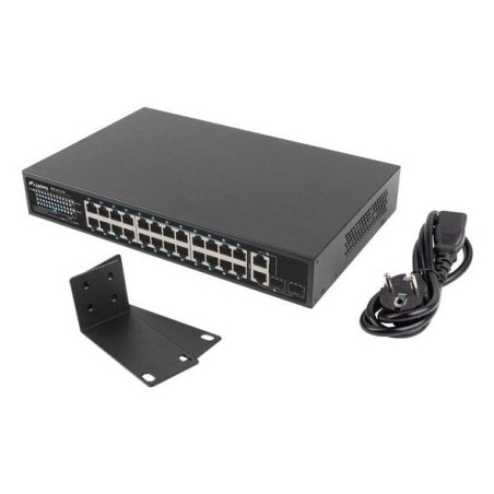 Lanberg switch rack 19" rsfe-24p-2c-250 24x 100mb poe+ 2x combo gigabit 250w