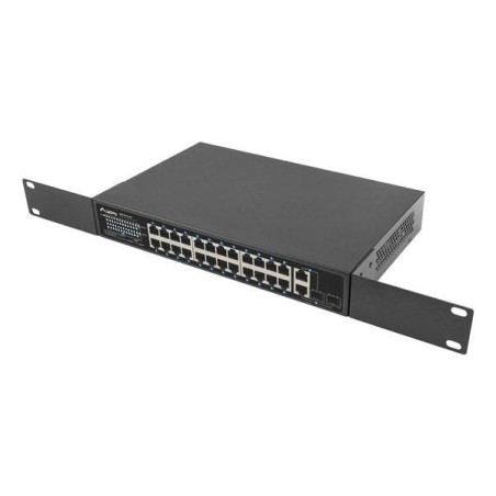 Lanberg switch rack 19" rsfe-24p-2c-250 24x 100mb poe+ 2x combo gigabit 250w
