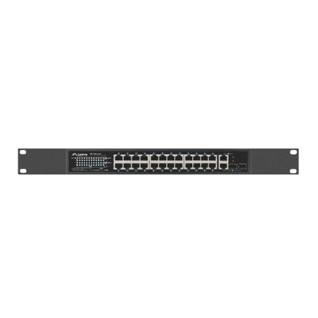 Lanberg switch rack 19" rsfe-24p-2c-250 24x 100mb poe+ 2x combo gigabit 250w