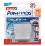 Tesa gancho adhesivo doble (acero) + tiras, resistentes al agua