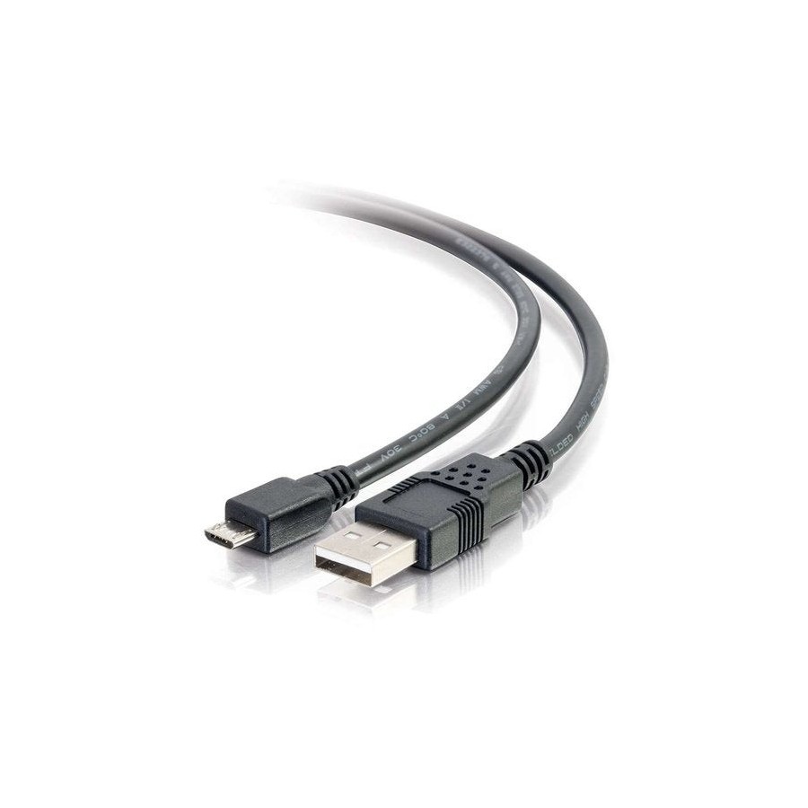 C2g 6.6ft usb to micro b cable usb a to micro usb cable usb 2.0 m/m cable usb usb (m) a micro-usb tipo b (m) 2 m negro