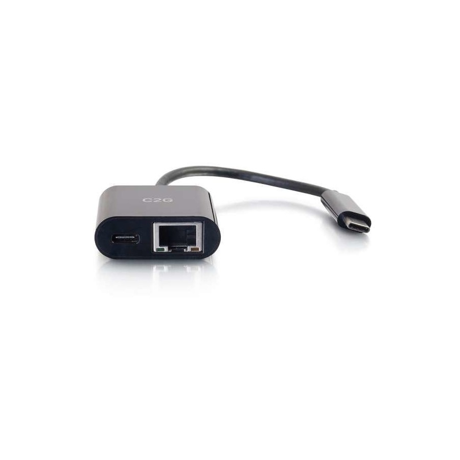 C2g usb c to ethernet adapter with power delivery black adaptador de red usb-c gigabit ethernet x 1 negro