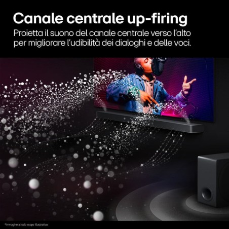 Lg s95tr black barra de sonido con subwoofer inalámbrico y traseros 810w 9.1.5ch