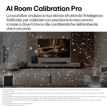 Lg s95tr black barra de sonido con subwoofer inalámbrico y traseros 810w 9.1.5ch