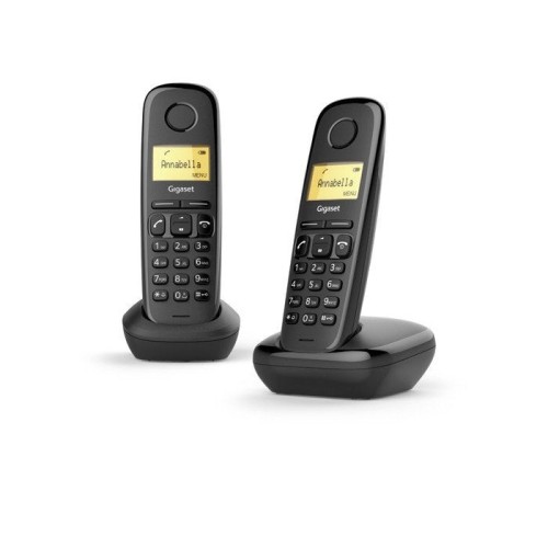 Gigaset telefono fijo inalambrico a170 duo negro