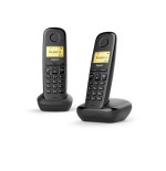 Gigaset telefono fijo inalambrico a170 duo negro