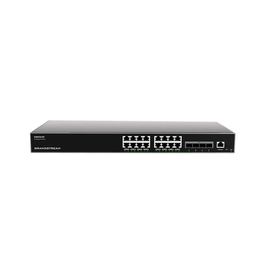 16p grandstream gwn7812p 16x port poe layer 3 managed netzwerk switch