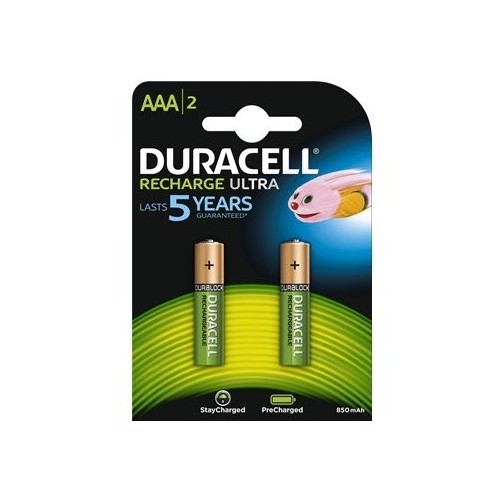Duracell pila recargable hr03 aaa 850mah blister*2