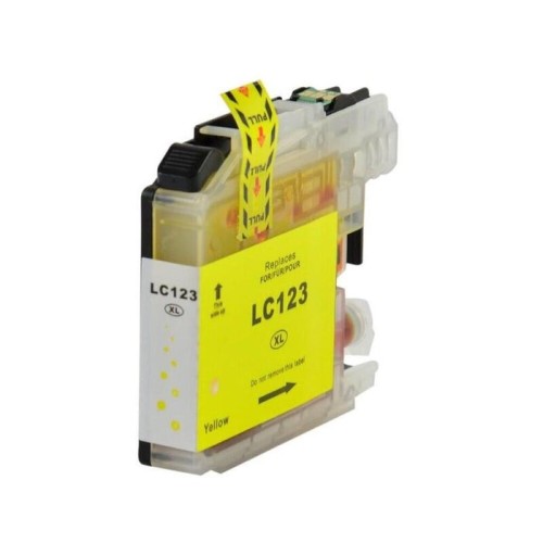 Tinta compatible para brother lc123 xl amarillo lc123xl/lc121xl/lc123y/lc121y