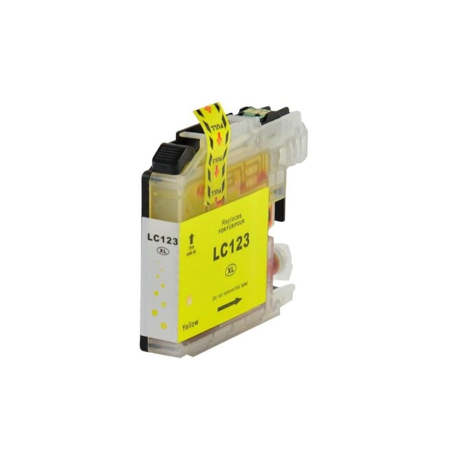 Tinta compatible para brother lc123 xl amarillo lc123xl/lc121xl/lc123y/lc121y