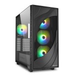 Caja  pc sharkoon 4044951041152 negro