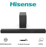 Hisense hs3100, barra de sonido negra, bluetooth 5.3, hdmi (arc), usb hs3100