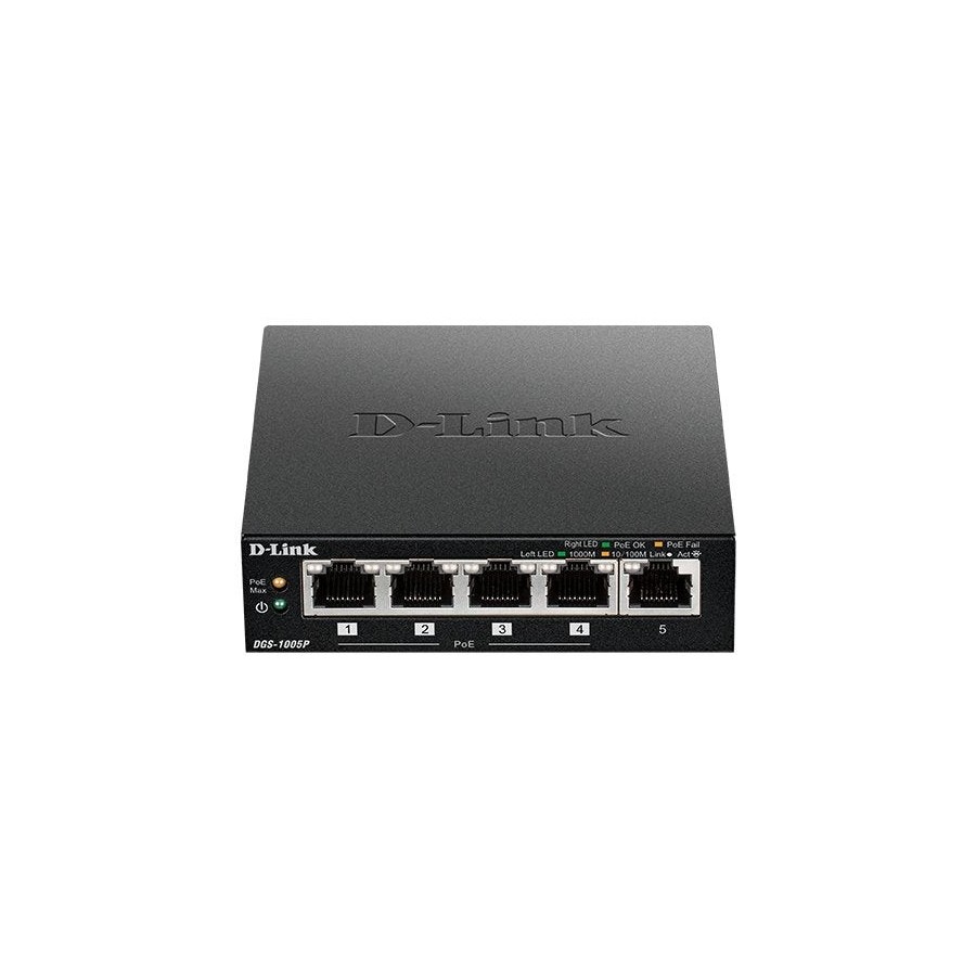 Switch d-link dgs-1005p 5 puertos rj-45 10 100 1000 poe