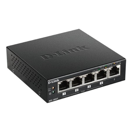 Switch d-link dgs-1005p 5 puertos rj-45 10 100 1000 poe