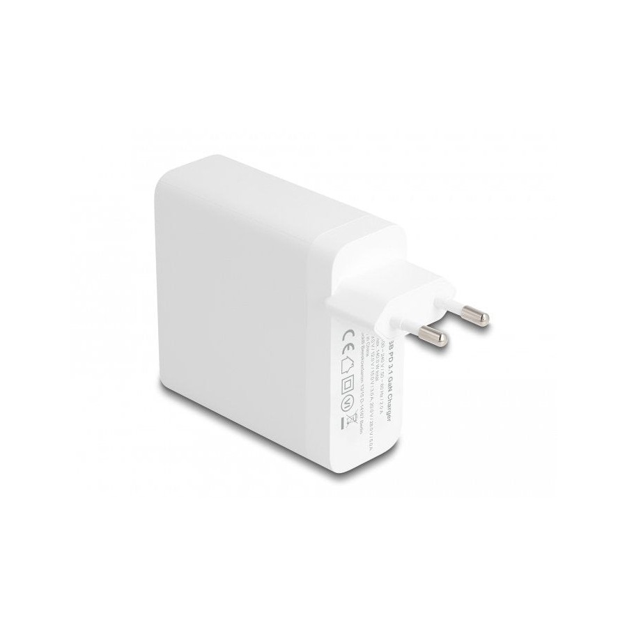 Cargador usb gan delock 1x usb-c, 140 vatios blanco, pd 3.1 41471