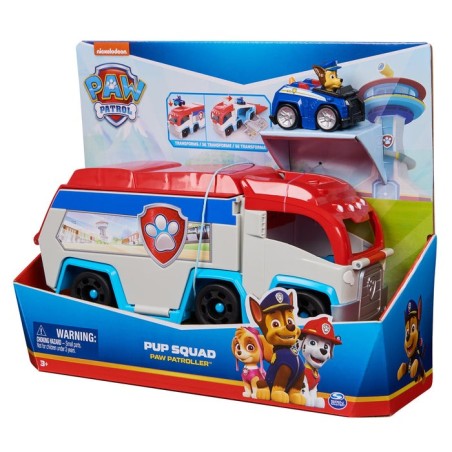 Spin master paw patrol - patrullero del escuadrón de cachorros con coche de juguete chase  6071544