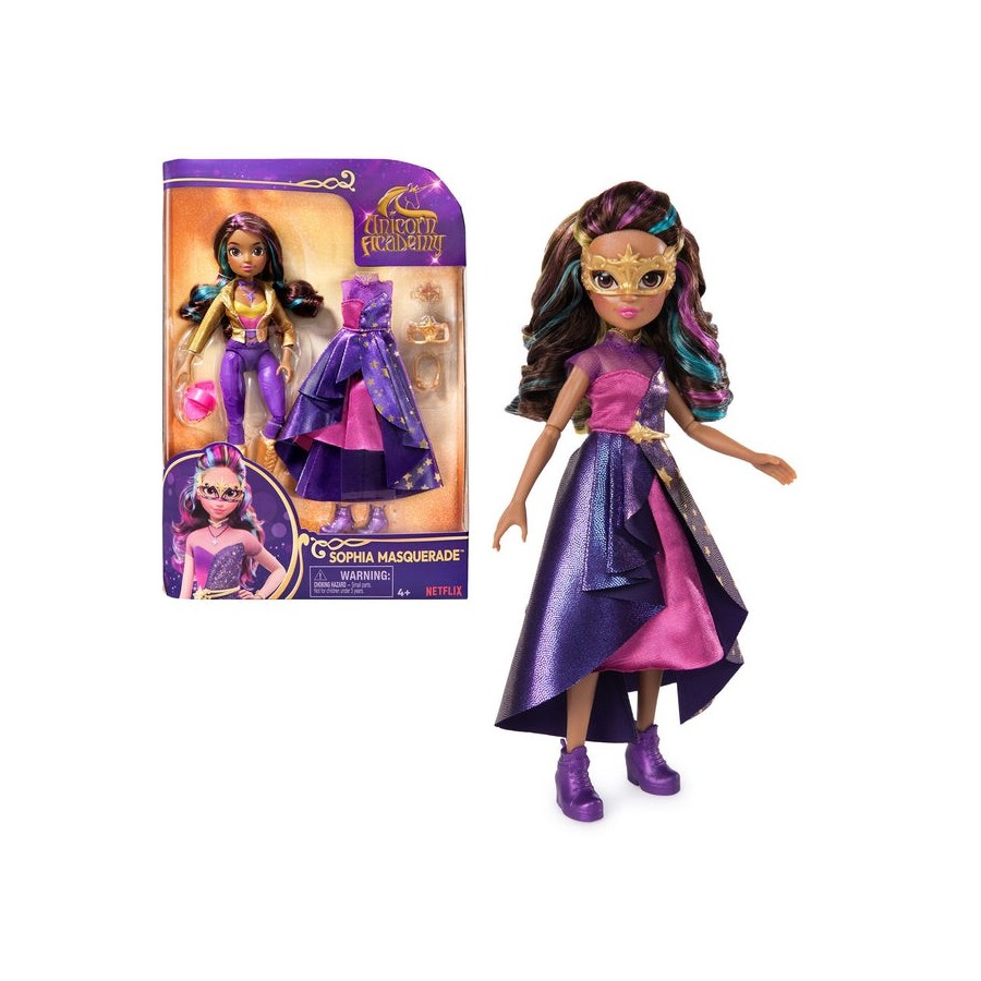 Muñeca  spin master unicorn academy - bola de máscaras de lujo sophia 6069399