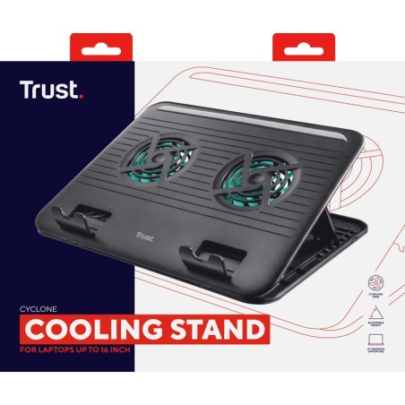 Soporte refrigerante trust cyclone para portátiles hasta 15.6'