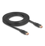 Delock cable plano hdmi de alta velocidad 48 gps 8k 60hz negro, 3 metros 81003