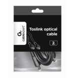 Gembird toslink, 2m 2m toslink toslink negro cable de audio