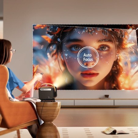 Proyector portátil yaber u12 lcd fullhd - con smart tv - enfoque automático - negro