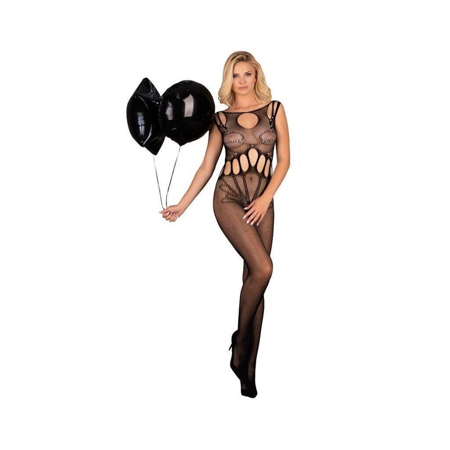 Livco corsetti fashion - amahil bodystocking crotchless negro talla única