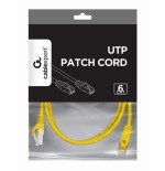 Gembird cable de red utp cat6 pp6u-0.5m/y 0.5m amarillo