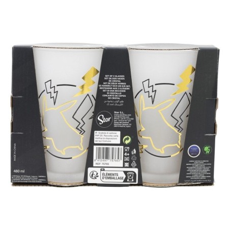 Set 2 vasos casual 490ml pokemon thunderstruck