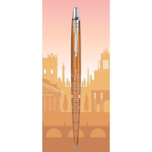 Parker bolígrafo jotter   edición especial   rome bronze ct   punta media con tinta azul   caja de regalo