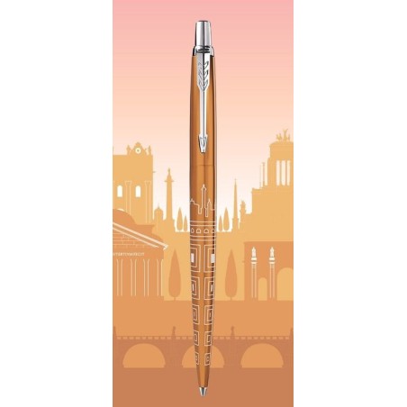 Parker bolígrafo jotter   edición especial   rome bronze ct   punta media con tinta azul   caja de regalo