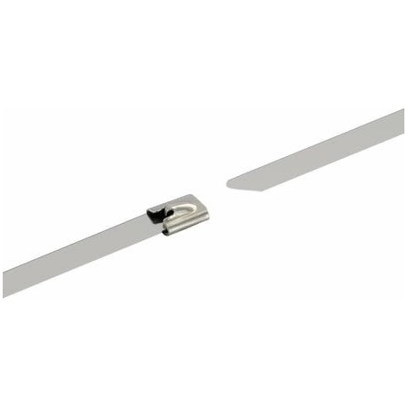 Juego de 10 bridas para cables de acero inoxidable, 40 cm