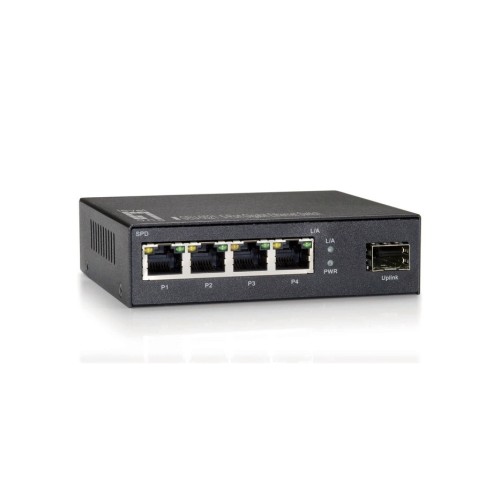 Levelone switch 4x ge geu-0521 1xgsfp metall
